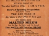 Advertisement for Malted Milk at the Amprim Soda Grill, Rockwood, MI - April, 1946