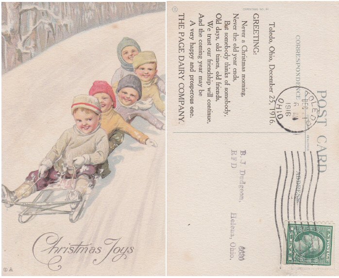 Christmas Postcard December 1916