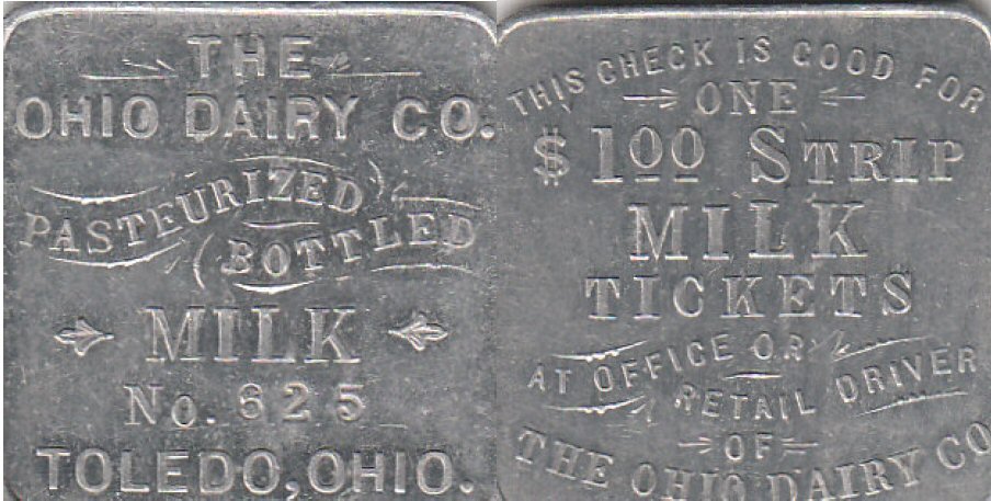 Ohio Dairy $1 milk tickets