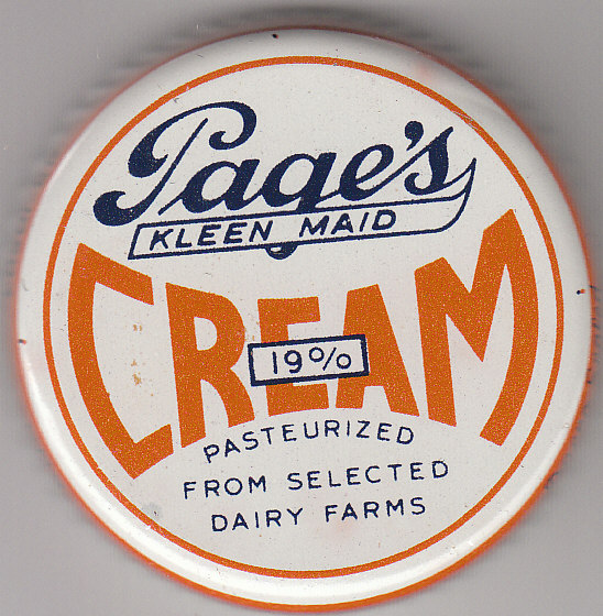 Page Dairy Metal Cream Cap - Orange