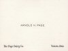 Arnold H. Page Business Card