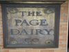 Page Dairy Company Large Brass sign