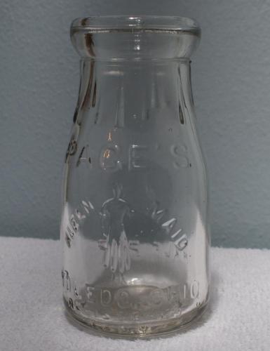 Embossed-Pages-Kleen-Maid-Half-Pint-Milk-Bottle-1920s