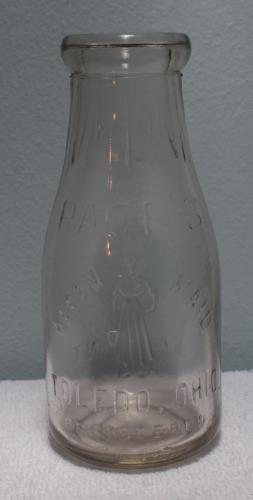 Embossed-Pages-Kleen-Maid-Pint-Milk-Bottle-1920s