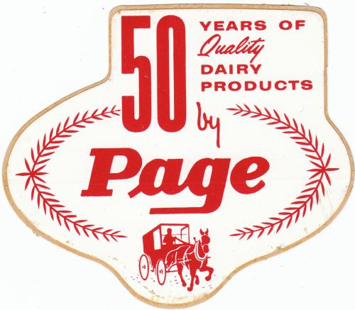 Page-Dairy-50-Years-of-Quality-Dairy-Products-Sticker