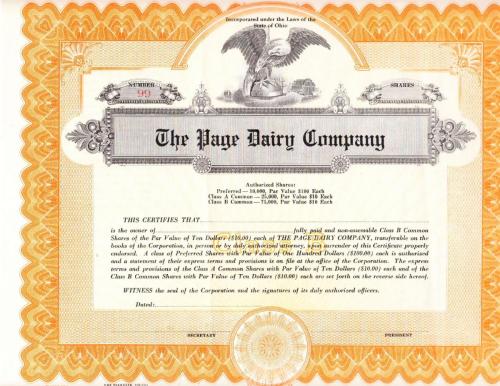 Page-Dairy-Stock-Certificate