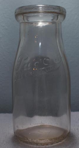 Pages-Kleen-Maid-Half-Pint-Milk-Bottle-1930s-with-Smaller-Page-Name-on-Bottom
