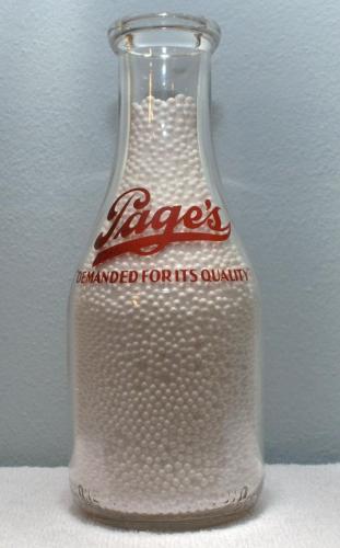 Pages-Quart-Milk-Bottle-1940s